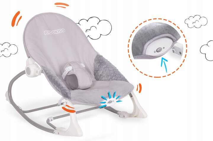Balansoar cu vibrații pentru copii Grey Owl