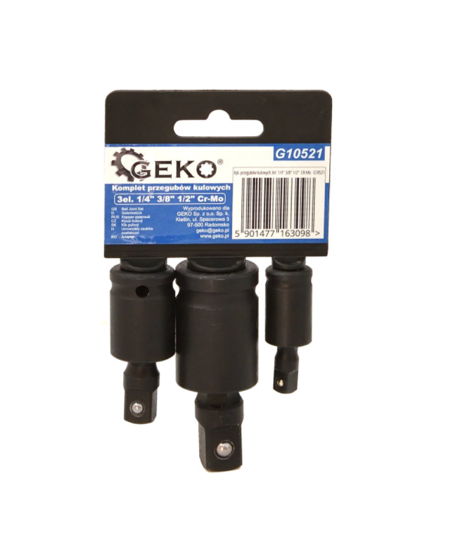 Légkulcs csukló készlet 1/4" 3/8" 1/2" 3 db CR-Mo G10521