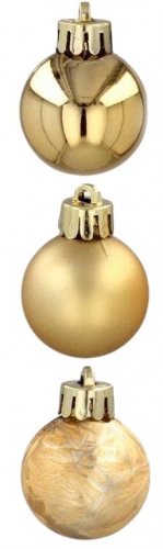 Božićne kuglice za drvce 3cm 24kom Gold