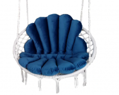 Възглавници за столове Velvet Blue Shell
