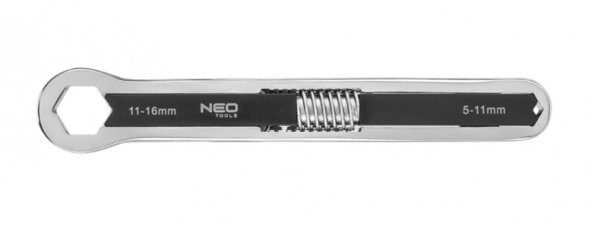 Állítható kétoldalas gyűrűs villáskulcs Neo 5-16 mm