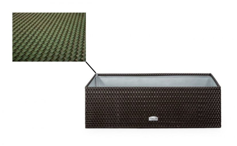 Rattan virágtartó Salermo zöldes-barna 95x40x30