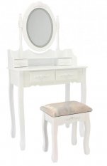 Toaletna mizica z LED  ogledalom Primadona White