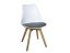 Трапезен стол бяло-сив скандинавски стил Basic
