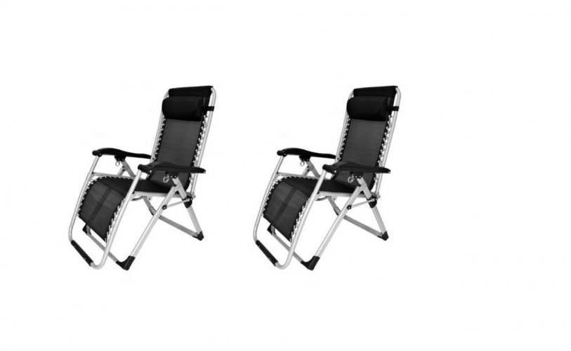 Állítható kerti szék BLACK DELUXE 2 darab