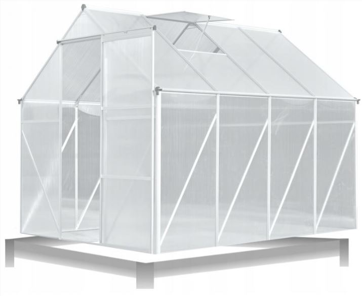 Polikarbonát üvegház 2,5x1,9x1,95m