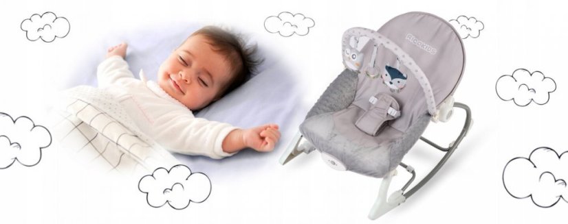 Balansoar cu vibrații pentru copii Grey Owl