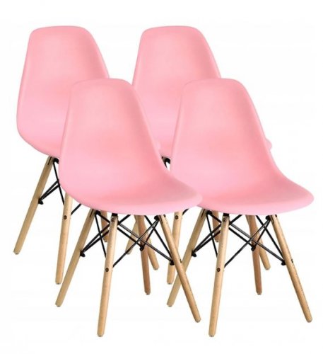 Jedilni stol roza skandinavski stil Classic