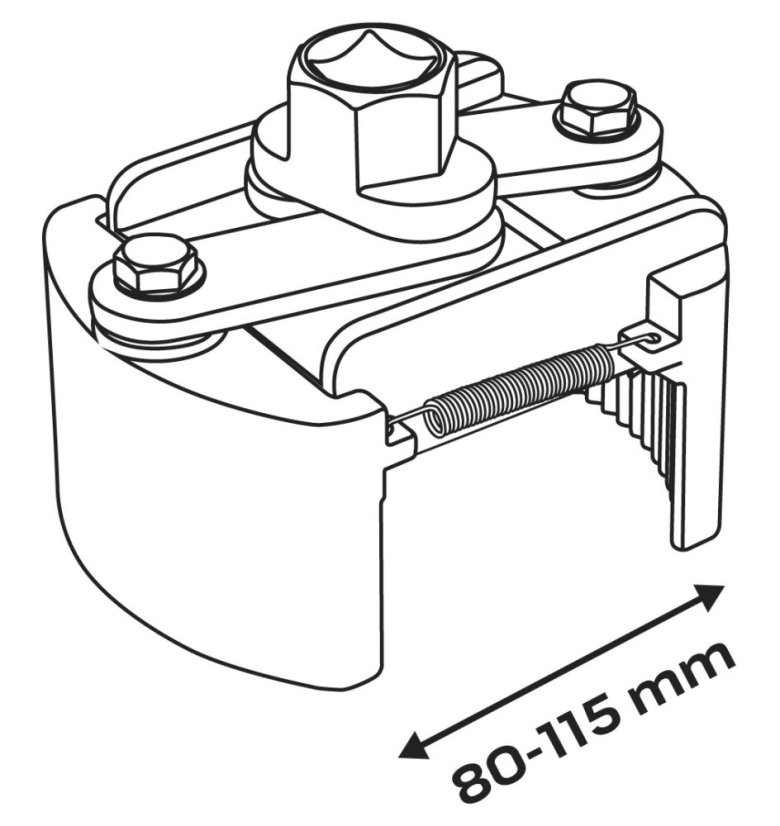 Automatikus olajszűrőkulcs 80 - 115 mm 11-380