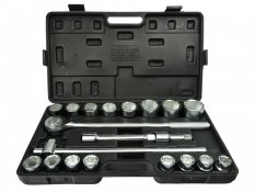 Steckschlüssel-Set Sechskant  3/4" 19-50mm 21 Stk.