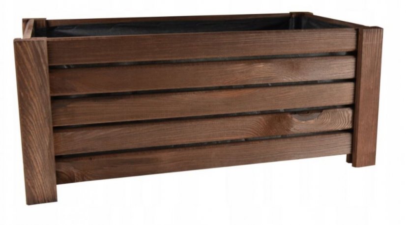 Дървена саксия Кафява 60x30x25cm