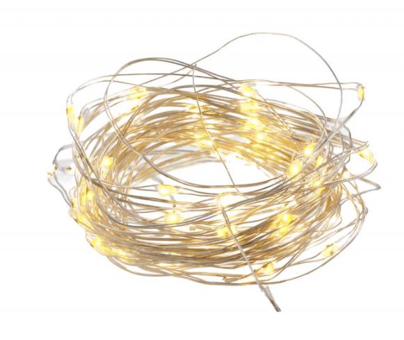 Elemes fénydekoráció 60 LED 6,2 m meleg fehér