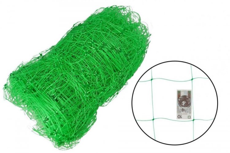 Подпорна мрежа за растения 2х10м, зелена