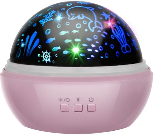 LED éjszakai lámpa – projektor 2 az 1-ben Pink