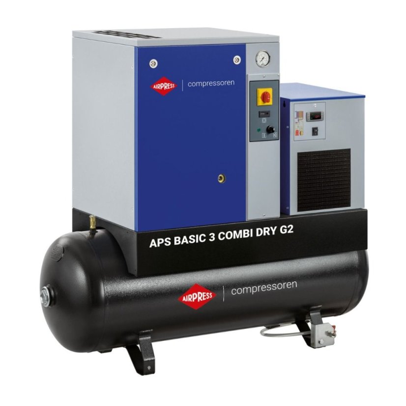 Csavarkompresszor APS 3 Basic G2 Combi Dry 10 bar 3 LE/2,2 kW 294 l/min 200 l 362953