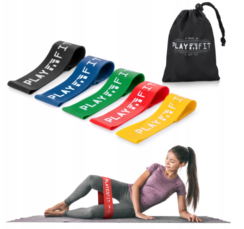 Benzi elastice pentru exerciţii 5buc PLAYFIT