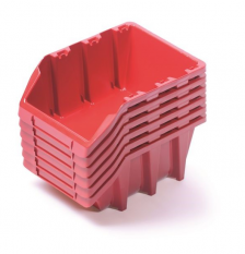 Пластмасови кутии 249x158x114mm Червено 6бр.