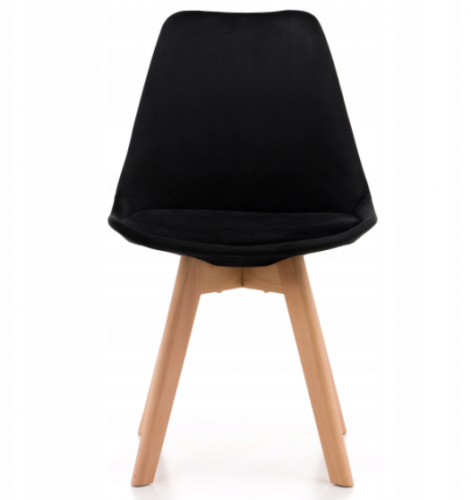 Jedilni stol žameten skandinavski stil Black Glamour