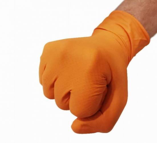 Nitrilne delovne rokavice Orange PREMIUM L 50 kom