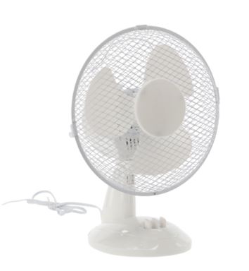 Asztali ventilátor 27cm 25W Fehér