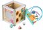 Cub educativ din lemn Ecotoys Happy + cuburi