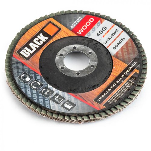 Disc de șlefuit cu lamele 125 mm nr. 40 pentru lemn Blacktool 42703-40