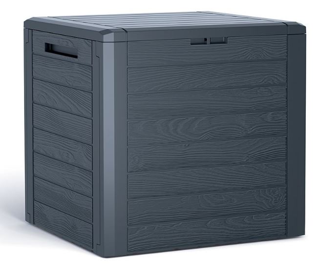 Kerti tároló láda antracit 58,5cm 140L WOODEBOX
