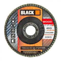 Lamelni brusilni kolut 125 mm št. 40 za les Blacktool 42703-40