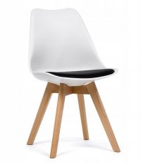 Стол бяло-черен, скандинавски стил BASIC