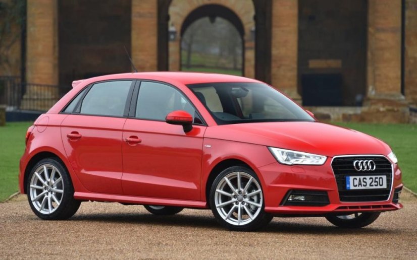 Подлакътник AUDI A1, черен, еко кожа