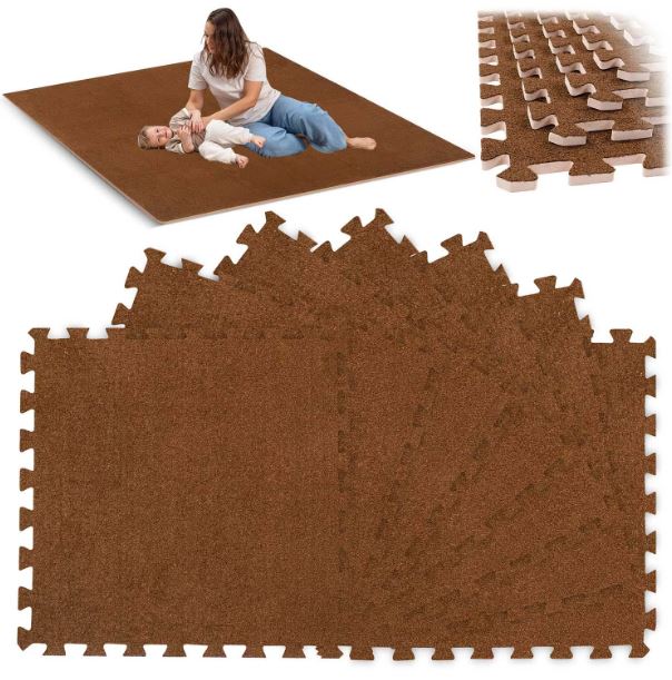 Habszivacs puzzle szőnyeg 180x120cm Barna
