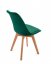 Трапезен стол от кадифе в скандинавски стил зелен Glamor