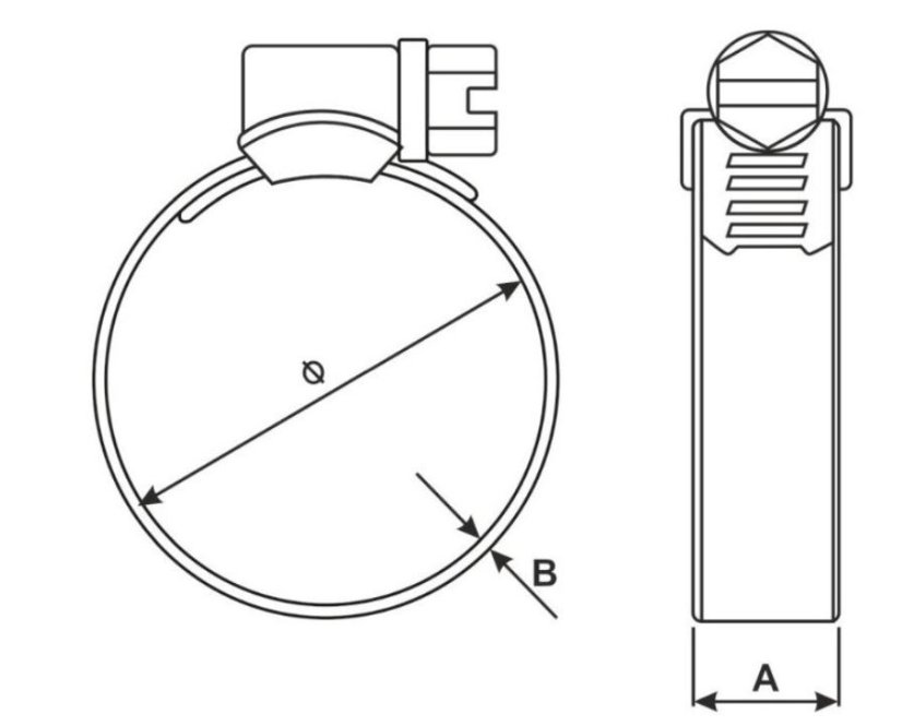 Tömlőbilincs  9mm 16-25mm 1db G17303