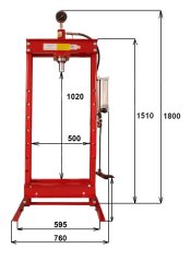 Presă hidraulică 20T - pompă de mână și picior