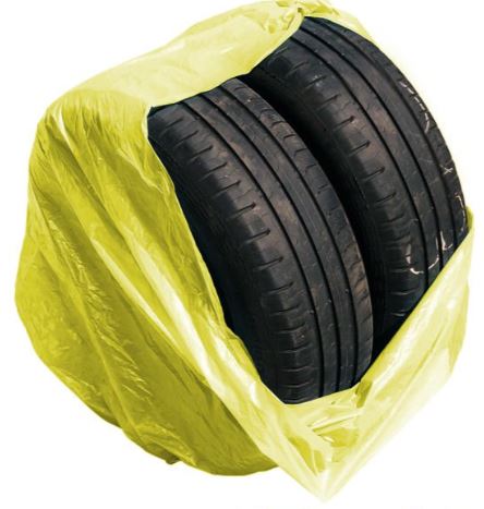 Gumiabroncs tároló zsák 100x100cm 35 um 20db sárga