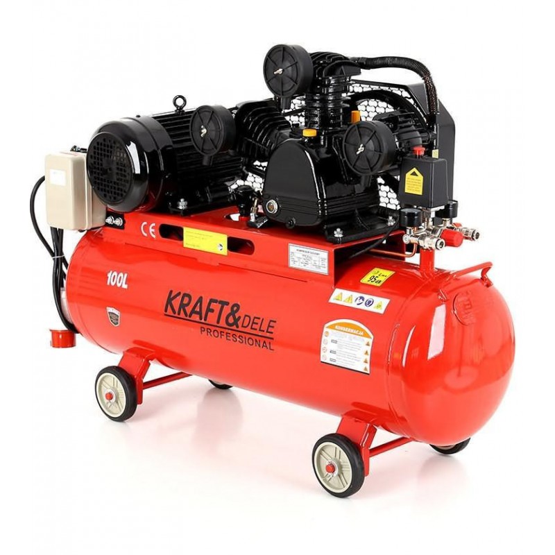Compresor 100L - cu 3 pistoane Kraft & Dele KD1477