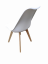 Jedilni stoli 4 kosi belo-sivi skandinavski stil Basic