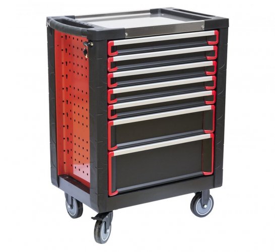 Profesionalni delavniški voziček / omarica z orodji 420 kosov REDATS - 7 predalov Black/Red