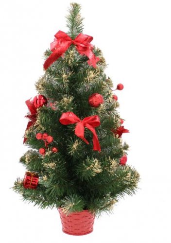 Božično drevo Jelka na mizi 60 cm Red Poinsettia