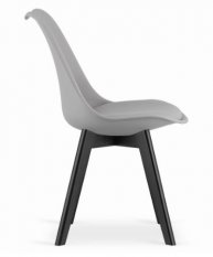 Stuhl in Hellgrau skandinavischer Stil DARK-BASIC