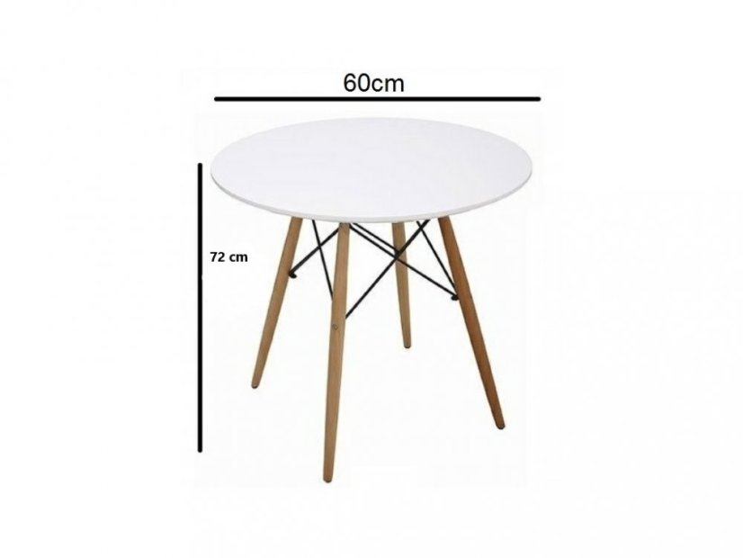 Körasztal ANELLO White 60 cm