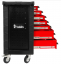 Delovni voziček / škatla za orodje PROFI REDATS - 7 predalov Rdeča / Črna