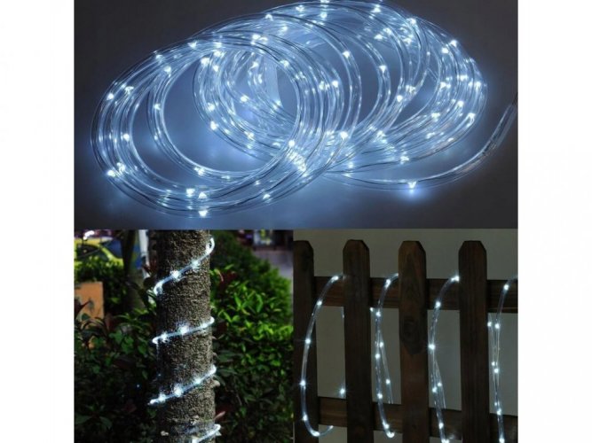 LED-es karácsonyi fényfüzér 10 m 240 LED 8 funkcióval Hideg fehér