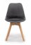 Трапезен стол от кадифе в скандинавски стил Grey Glamor