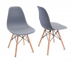 Stuhl in Grau skandinavischer Stil CLASSIC