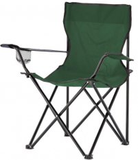 Сгъваем стол за къмпинг Тъмнозелен
