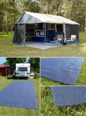 Covor camping 1x2,5m 430g albastru