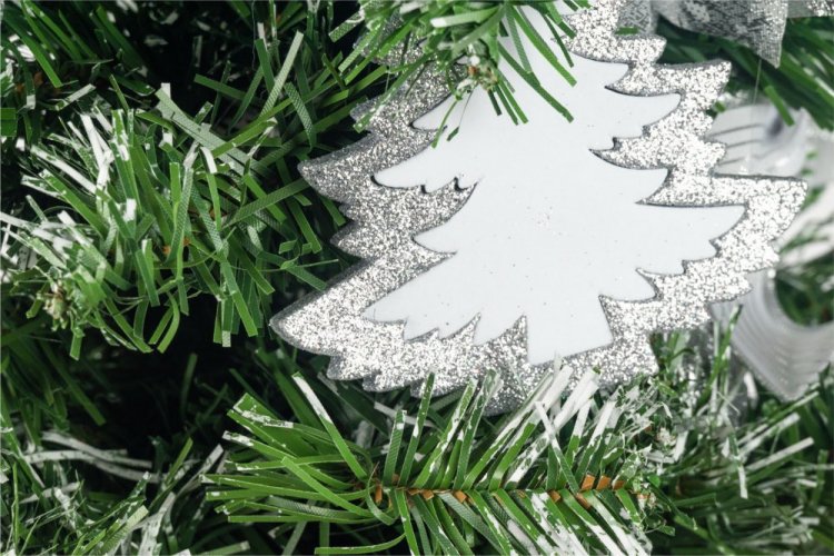 Коледна елха Елхово дърво за маса 60cm Silver