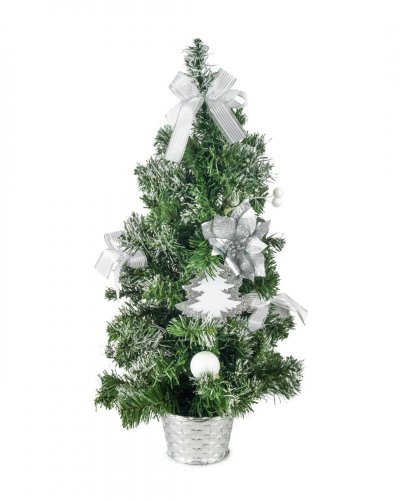 Коледна елха Елхово дърво за маса 60cm Silver