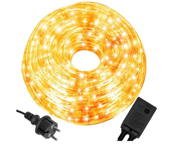 LED-es karácsonyi fényfüzér 10 m 240 LED 8 funkcióval Meleg fehér